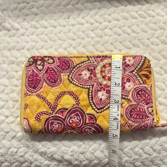 Floral Yellow and Pink Women's Clutch/Wristlet - Picture 5 of 8